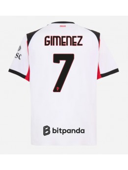 Billige AC Milan Santiago Gimenez #7 Bortedrakt 2025-26 Kortermet